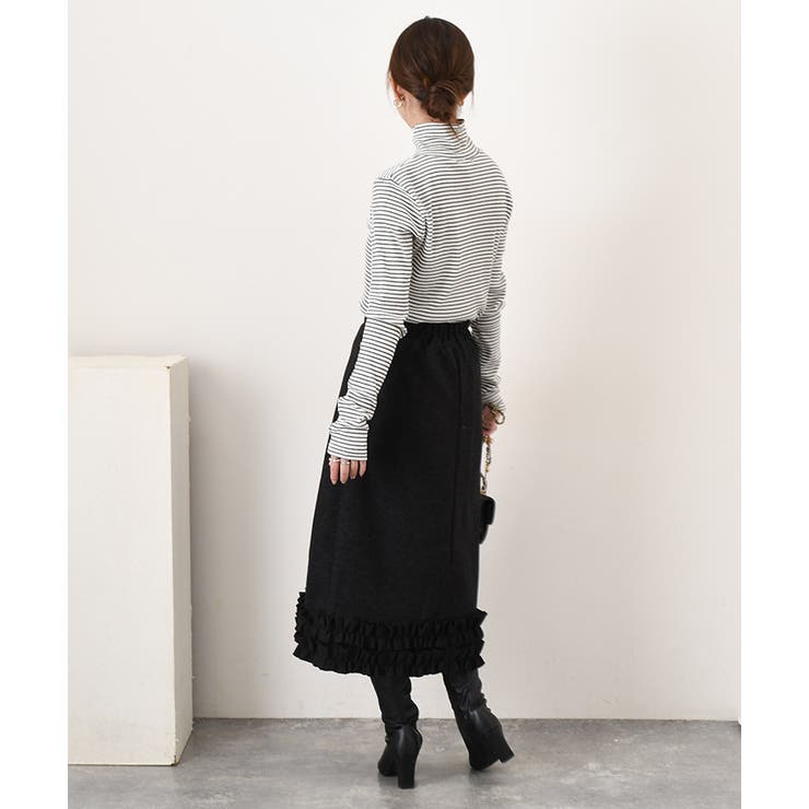 スカート ウールライク 裾フリル | REAL STYLE | 詳細画像13 