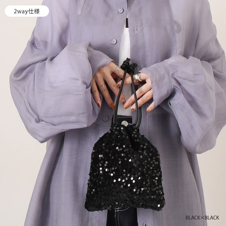 巾着 バッグ ショルダーバッグ[品番：JOKW0016839]｜REAL STYLE