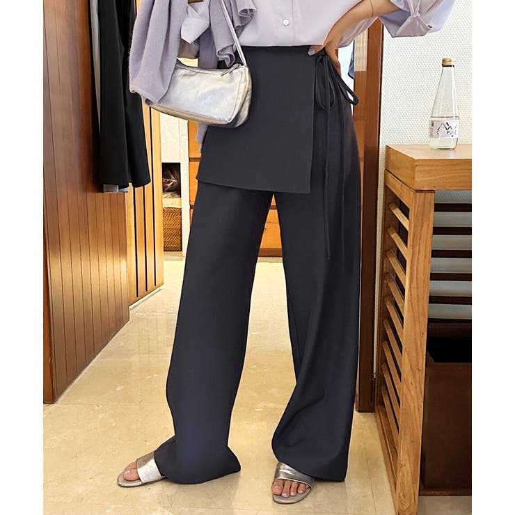 スカート付きパンツ ワイドパンツ ロング | REAL STYLE | 詳細画像6 