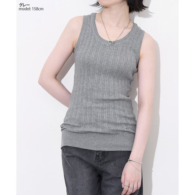 美品☆20SS☆セオリー アシメントリー ノースリーブ リブ ニット グレー Theory - 美品☆20SS☆セオリー アシメントリー ノースリーブ