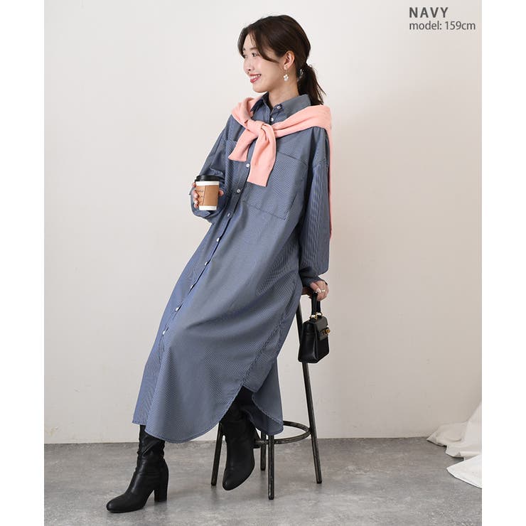 シャツワンピース レディース 長袖 | REAL STYLE | 詳細画像12 