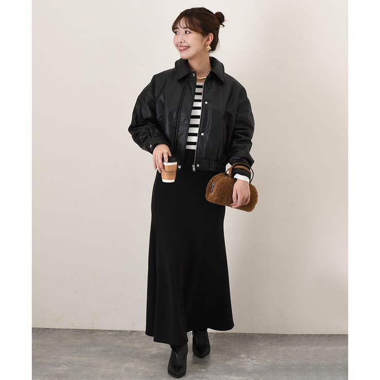 フェイクレザージャケット レディース ブルゾン | REAL STYLE | 詳細画像5 