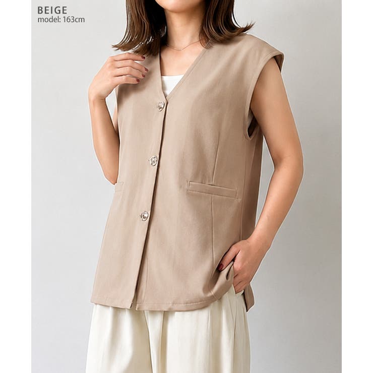 ベスト ジレ ノーカラー | REAL STYLE | 詳細画像12 