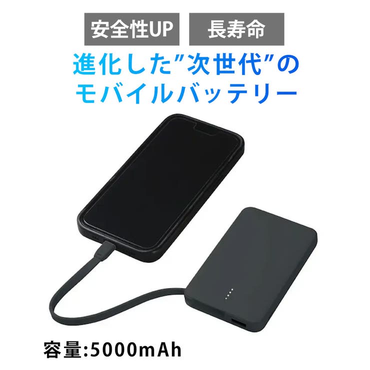 リン酸鉄 モバイルバッテリー 5000mAh | REAL STYLE | 詳細画像4 