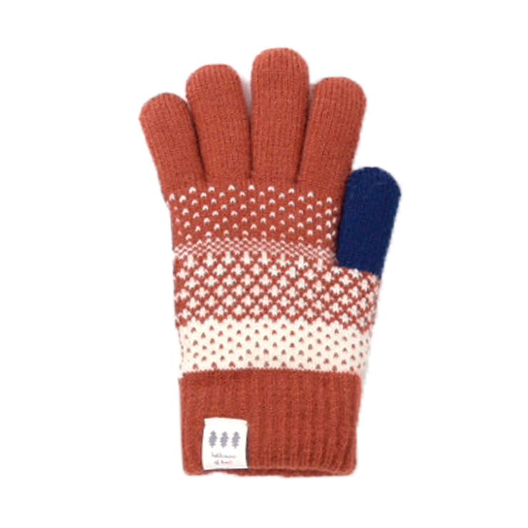 ノルディック柄レンガ | 手袋 レディース 防寒 | REAL STYLE