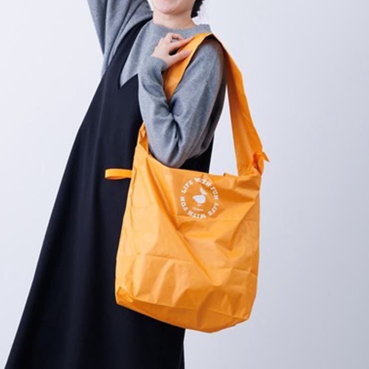 オレンジ(60) | ショルダーバッグ トートバッグ 折りたたみ | REAL STYLE
