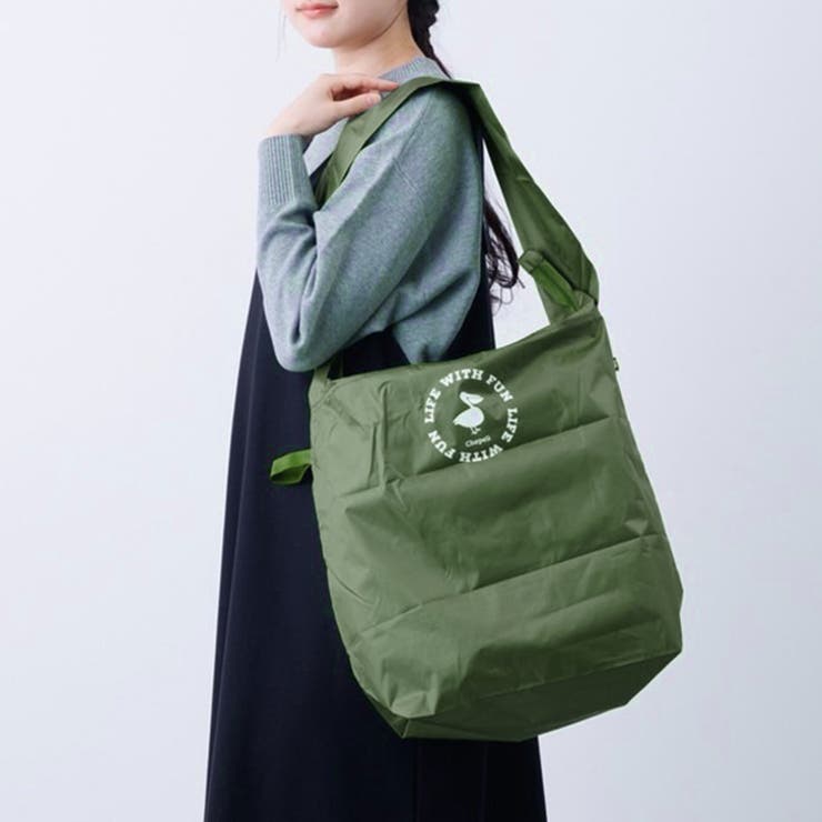 グリーン(70) | ショルダーバッグ トートバッグ 折りたたみ | REAL STYLE