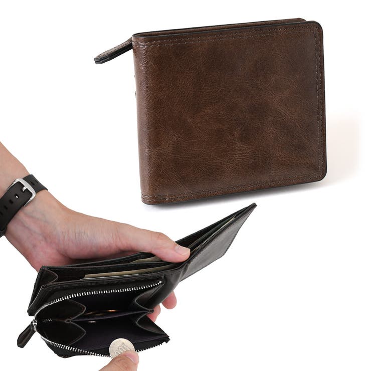 チョコ | 二つ折り 財布 メンズ | REAL STYLE