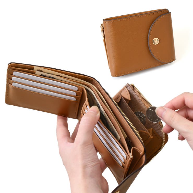 キャメル | 二つ折り財布 レディース 使いやすい | REAL STYLE