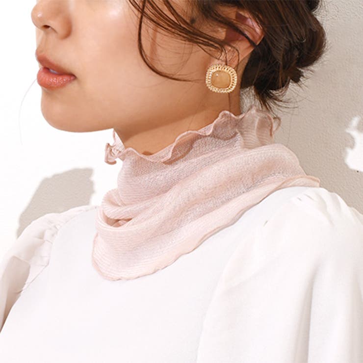 ピンクベージュ | ネックカバー UVケア おしゃれ | REAL STYLE