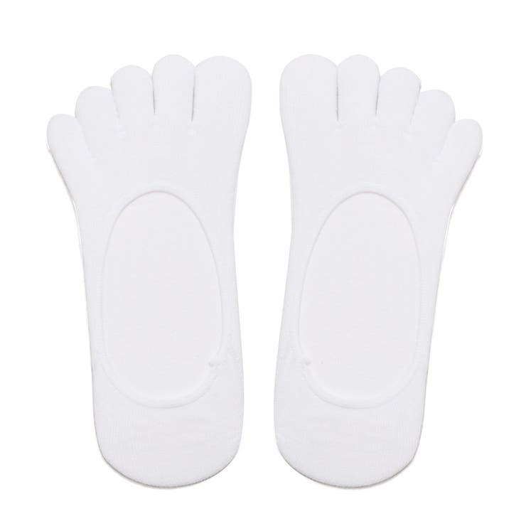 ホワイト | 5本指ソックス 五本指靴下 フットカバー | REAL STYLE