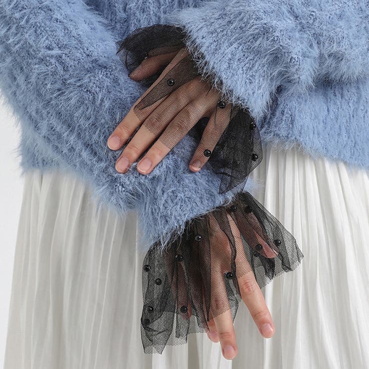 ブラック | 付け袖 つけ袖 レース | REAL STYLE