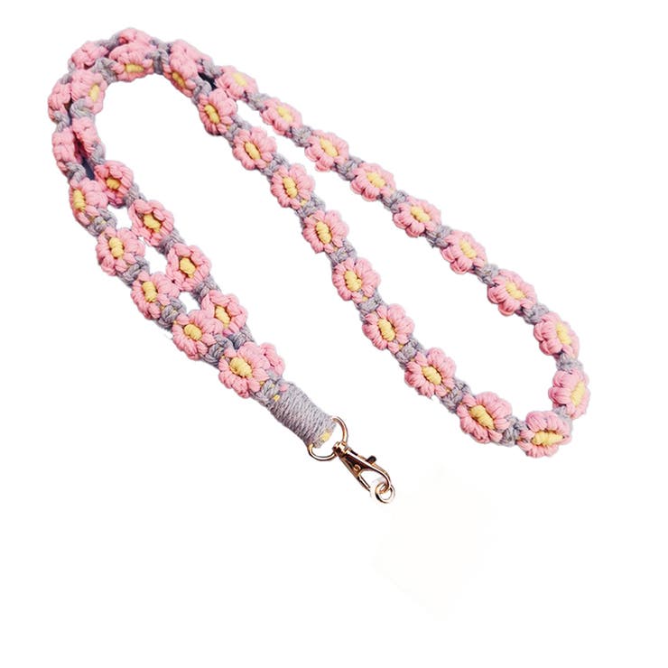 ピンク×グレー | スマホショルダー ストラップ おしゃれ | REAL STYLE