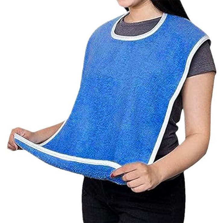 ブルー | 食事エプロン タオル 介護 | REAL STYLE