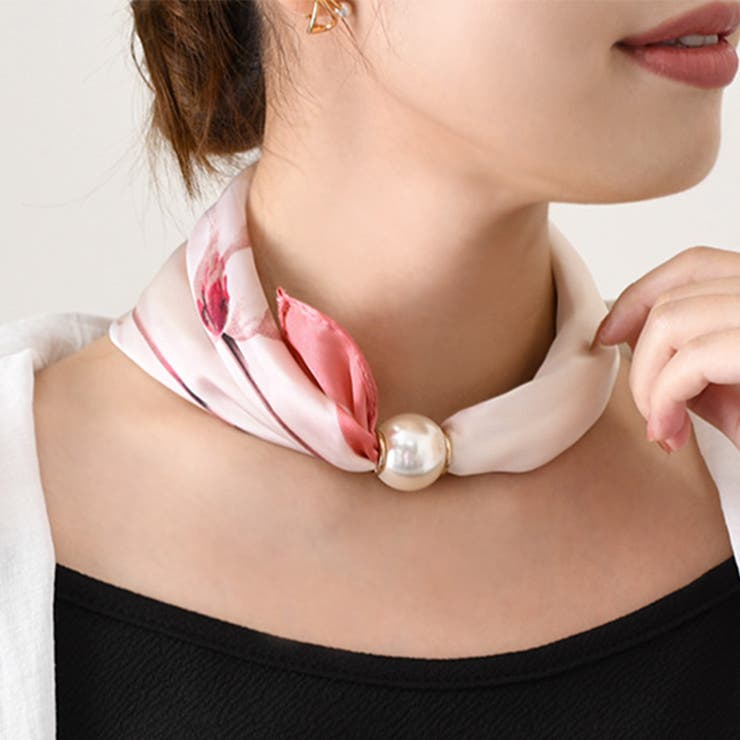 フラワー(ピンク) | スカーフ ネックカバー 夏 | REAL STYLE