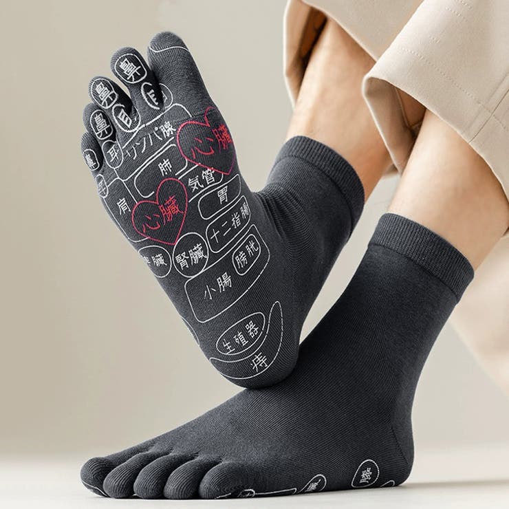 チャコール(メンズ) | 靴下 5本指ソックス メンズ | REAL STYLE