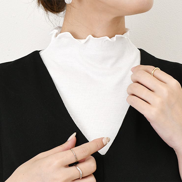 ホワイト | つけ襟 ハイネック スタンドカラー | REAL STYLE