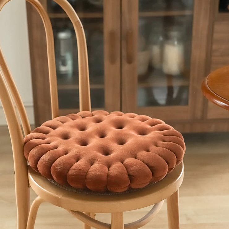 ブラウン(円形) | クッション 座布団 ビスケット | REAL STYLE