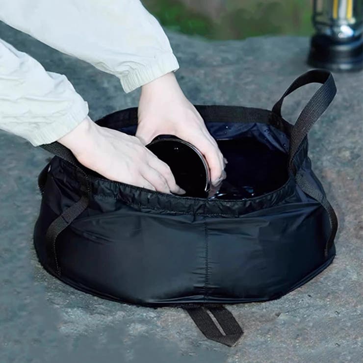 ブラック | 折りたたみバケツ 折り畳み 8 | REAL STYLE