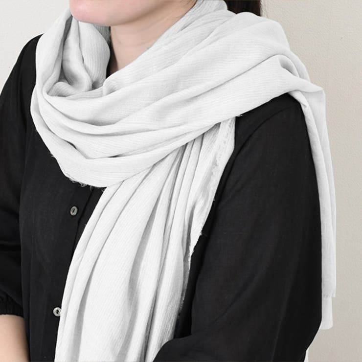 ホワイト | ストール 大判 薄手 | REAL STYLE