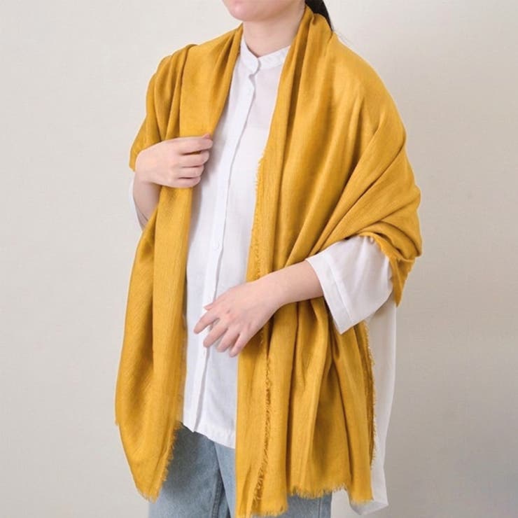イエロー | ストール 大判 薄手 | REAL STYLE
