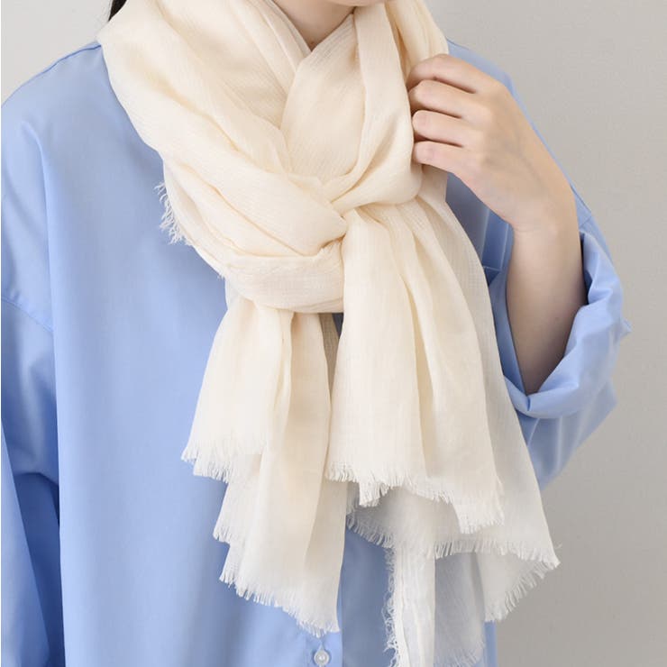 アイボリー | ストール 大判 薄手 | REAL STYLE