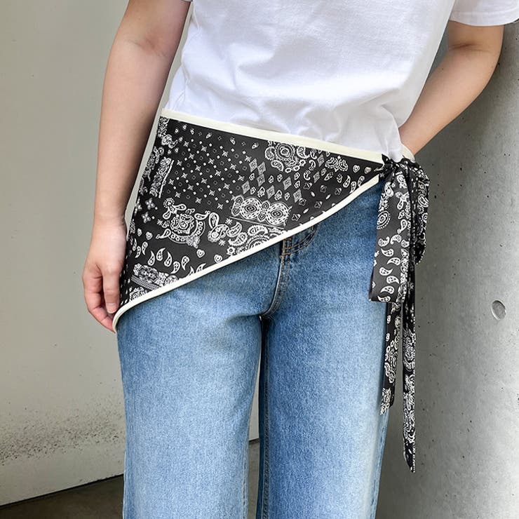 ペイズリー(ブラック) | スカーフ レディース 腰巻き | REAL STYLE