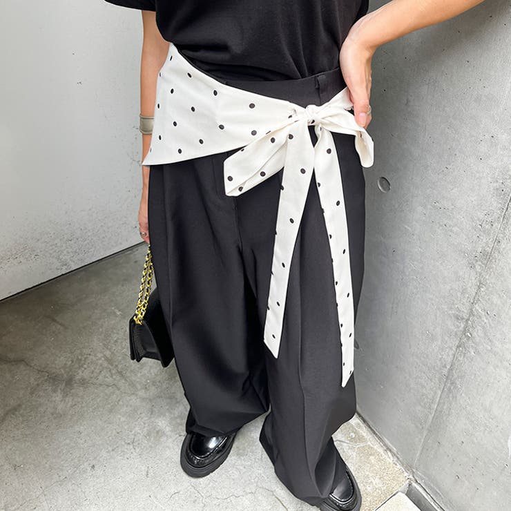 ドット(ホワイト) | スカーフ レディース 腰巻き | REAL STYLE