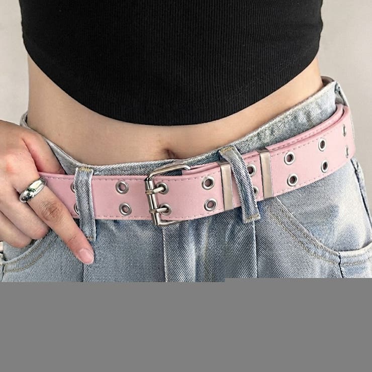 ピンク | ハトメベルト ダブルピン ベルト | REAL STYLE