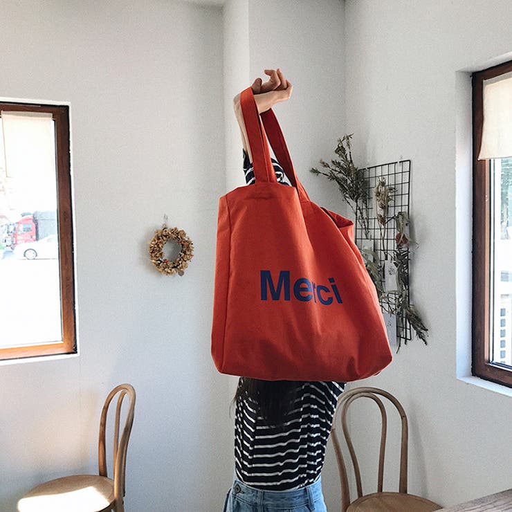 キャンバストートバッグ Merci レディース[品番：JOKW0010831