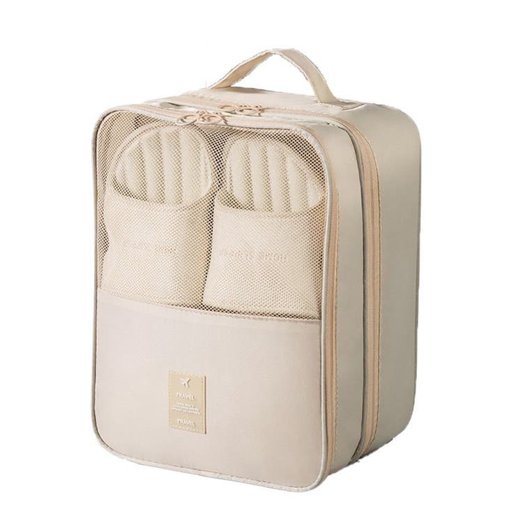 ベージュ | シューズケース 最大3足 収納 | REAL STYLE