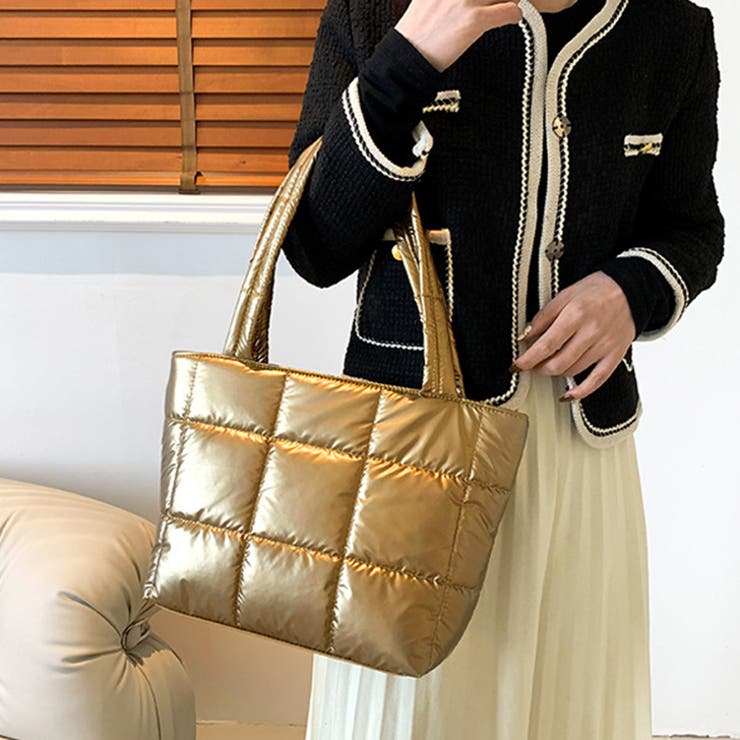 ゴールド | トートバッグ レディース パフバッグ | REAL STYLE