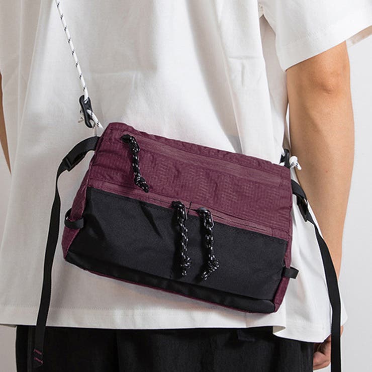 ボルドー | ショルダーバッグ サコッシュ メンズ | REAL STYLE