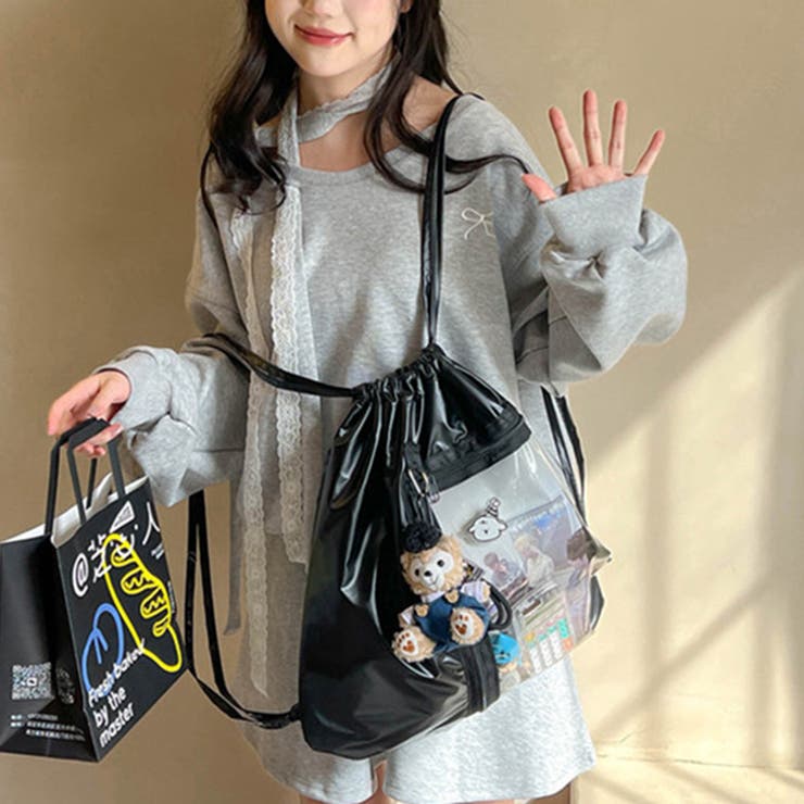 ブラック | ナップサック ナップザック 痛バッグ | REAL STYLE