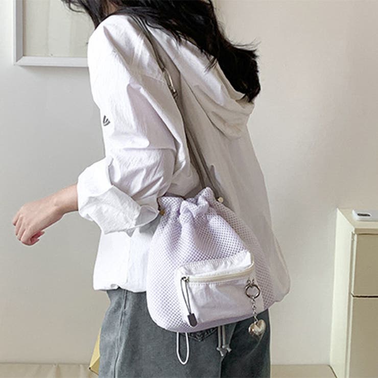 巾着ショルダー♡女の子 ショルダーバッグ レディース 巾着バッグ[品番：JOKW0017604
