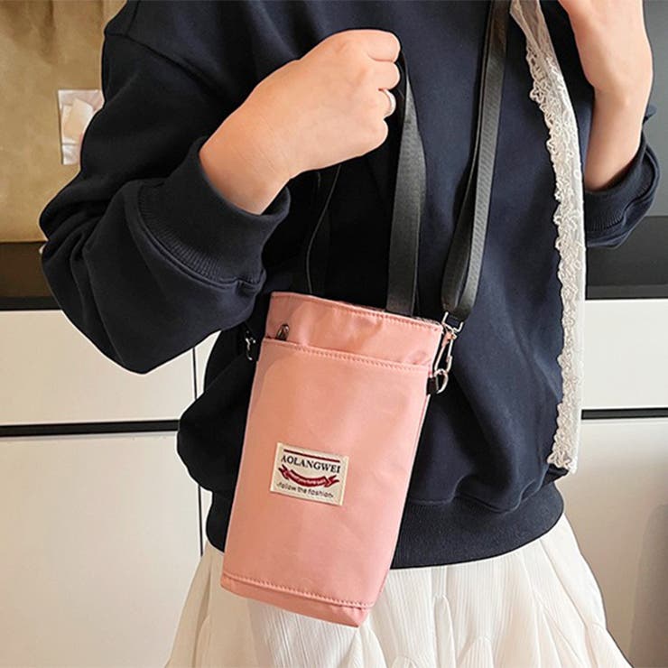 ピンク | 保冷バッグ ショルダーバッグ ペットボトルホルダー | REAL STYLE