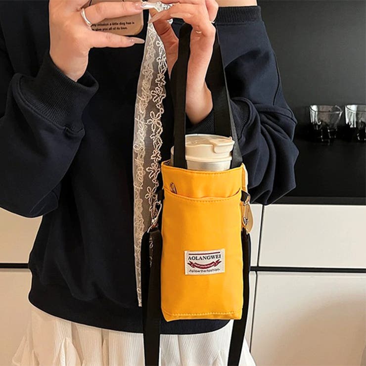 イエロー | 保冷バッグ ショルダーバッグ ペットボトルホルダー | REAL STYLE