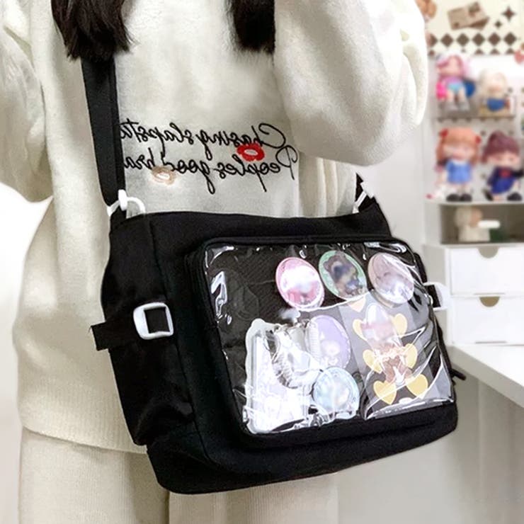ブラック | 痛バッグ 痛バ ショルダーバッグ | REAL STYLE
