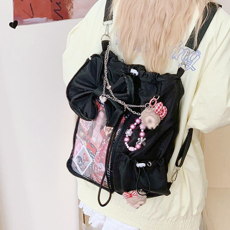 ブラック | 痛バッグ ショルダー ぬいぐるみ | REAL STYLE