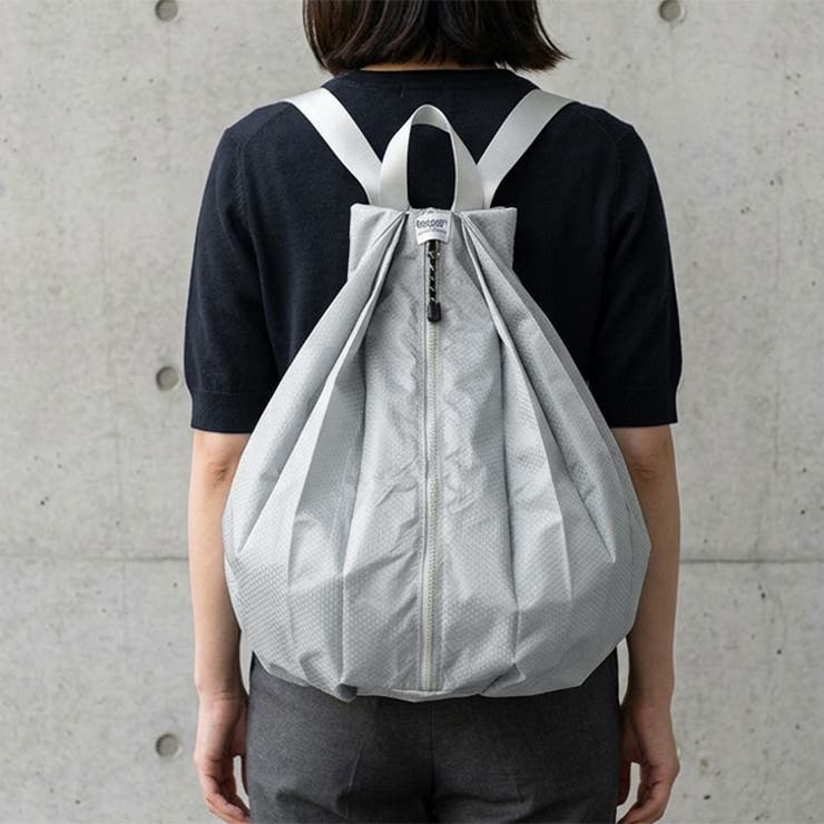 ライトグレー | エコバッグ リュック 折りたたみ | REAL STYLE