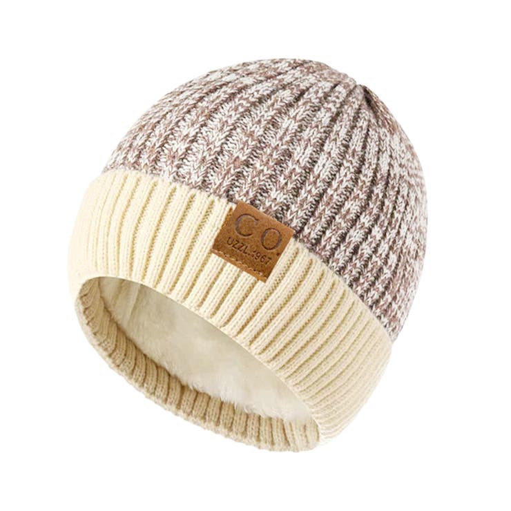 モカブラウン×ベージュ | ニット帽 レディース メンズ | REAL STYLE