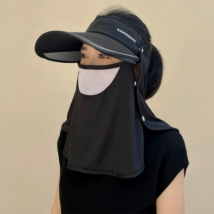 ブラック | サンバイザー 日よけ帽子 レディース | REAL STYLE