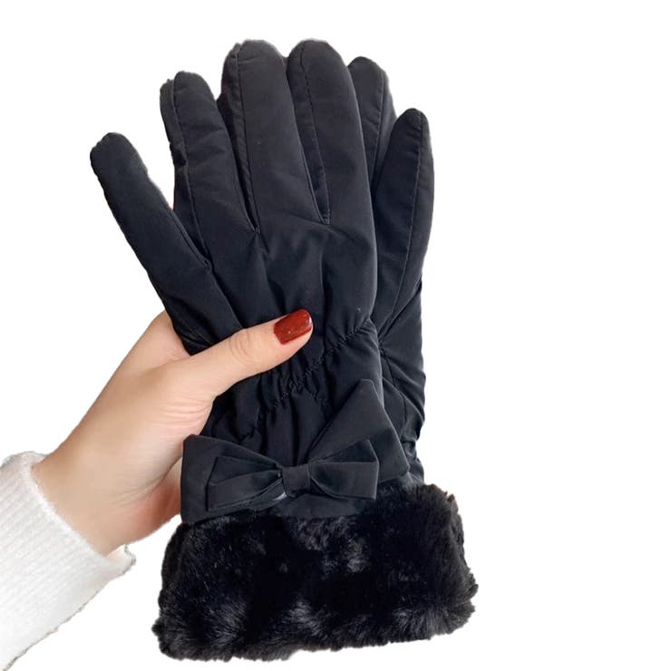 ブラック | 手袋 レディース 防寒 | REAL STYLE