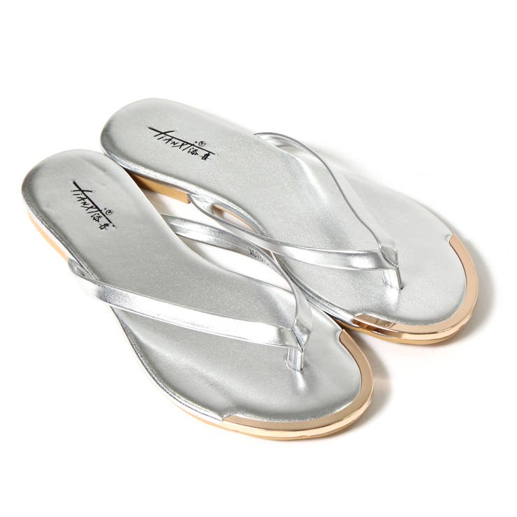 シルバー | ゴールドプレート ビーチサンダル レディース | REAL STYLE