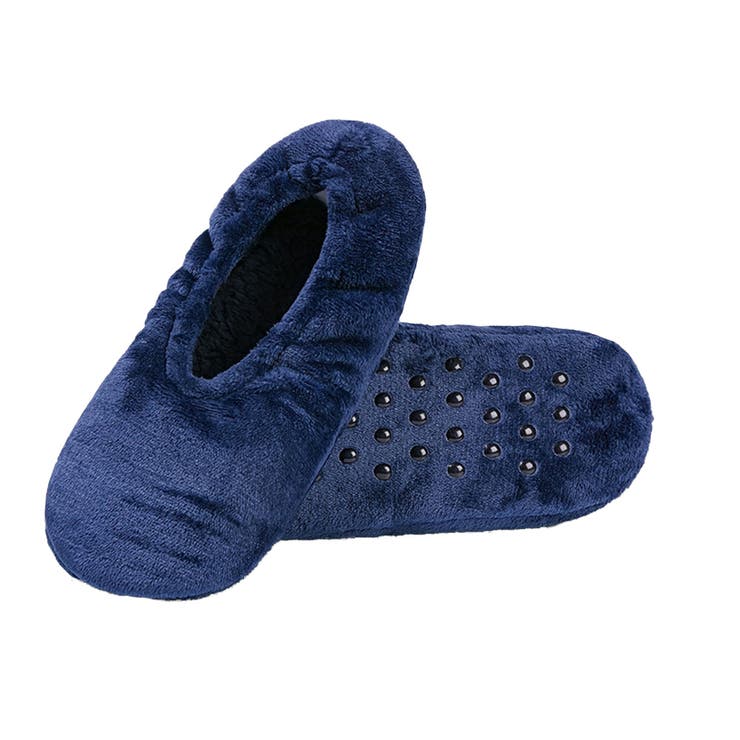 ネイビー | ルームシューズ かかと付き 冬 | REAL STYLE