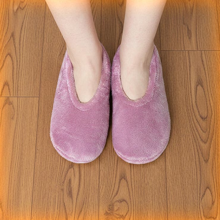 ピンク | ルームシューズ かかと付き 冬 | REAL STYLE