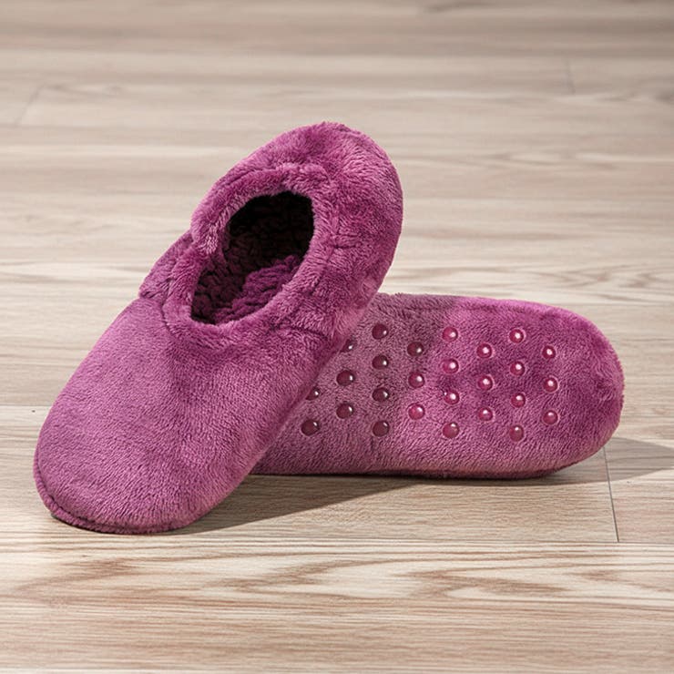 パープル | ルームシューズ かかと付き 冬 | REAL STYLE