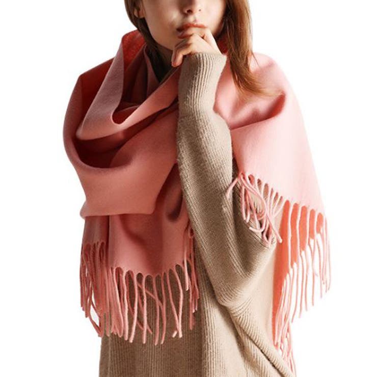カシミヤタッチ ウール混 大判ストール[品番：JOKW0008409]｜REAL  STYLE（リアルスタイル）のレディースファッション通販｜SHOPLIST（ショップリスト）