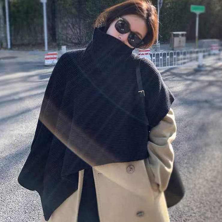 ケープ リブニット タートル[品番：JOKW0015083]｜REAL STYLE（リアル