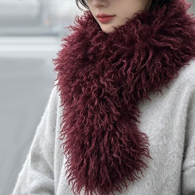ワインレッド | ティペット マフラー レディース | REAL STYLE
